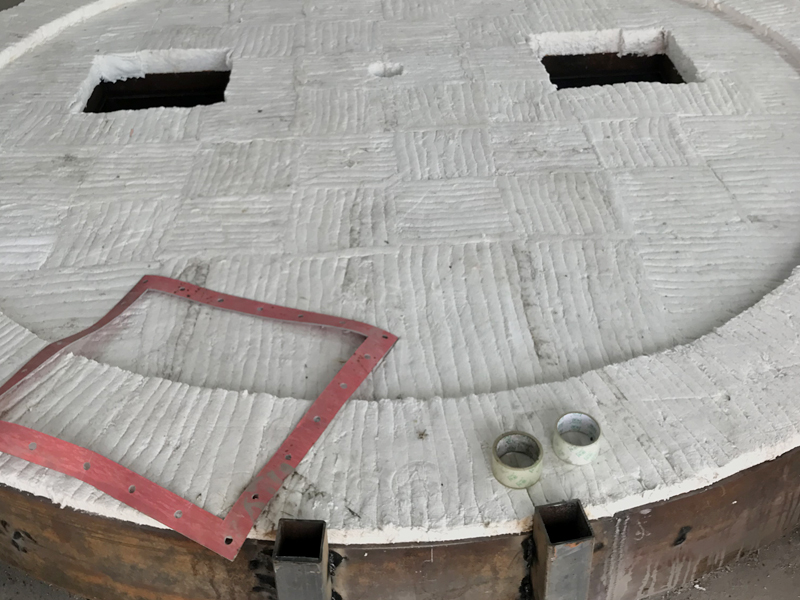 德州鋼包蓋輕質(zhì)硅酸鋁纖維模塊爐襯施工